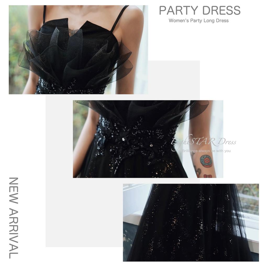 Party Evening Piano Recital Main Long [EightSTAR Dress] Dress, Dress, Dress, Black, Adult, After-Party Dress, Bride, Role, Dress, Concert, Sleeveless,