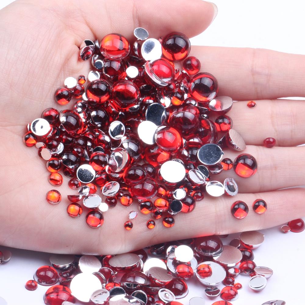 3mm Half Beads Facets Flatback Resin Rhinestones for DIY Jewelry Bags Shoes Phone Case Decorations 10000pcs