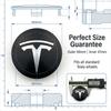 VCZRW1 4PCS 56MM Car Emblem Wheel Center Hub Cap Covers Auto Rim Cover For Tesla Model 3 / Y 2022 2021 Center Console Containersr