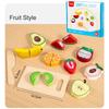 Educational Accessories Wooden Kitchen Pretend Toy Simulation Cutting Fruit Food Game Velcro Play Kitchen Montessori Toy For Kid