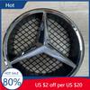 DQY2   Hot 2025 18.5cm Hollow style Car Front Grill Emblem W204 With Base For Mercedes Benz C CLASS W204 GLK W204 B W245 VITO W447 W463