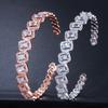 S0135 Creative Hand Jewelry Shiny Zircon Ladies Open Bracelet