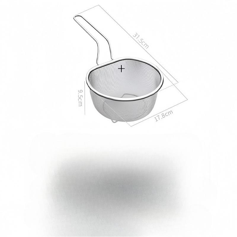 

304 Stainless Steel Mesh Frying Basket, Filter Sieve, Hot Pot Strainer, Noodle Scooping Spoon, Kitchen Oil Drain Strainer Small