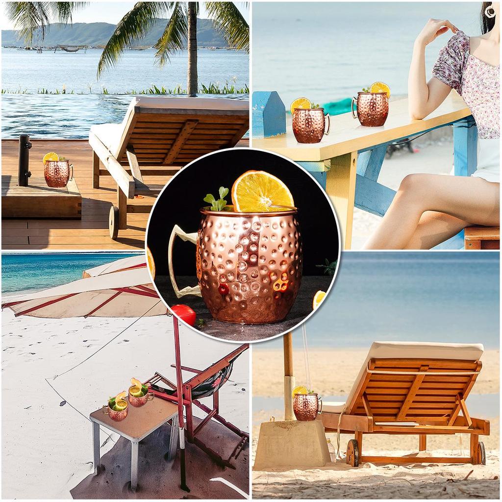 Copper Plated 304 Stainless Steel Hammered Moscow Mule Beer Mug