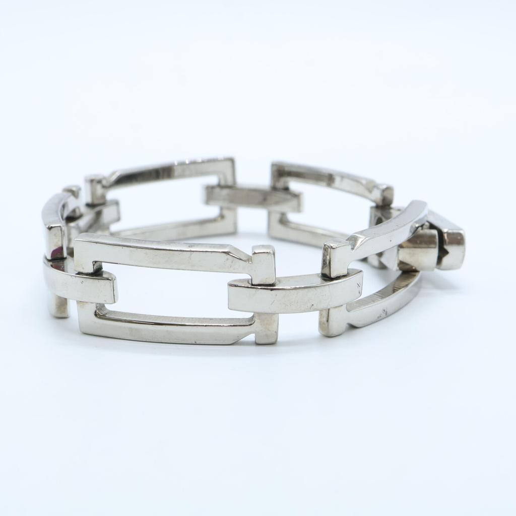 Salvatore Ferragamo Bit motif Chain Bracelet SilverUsed