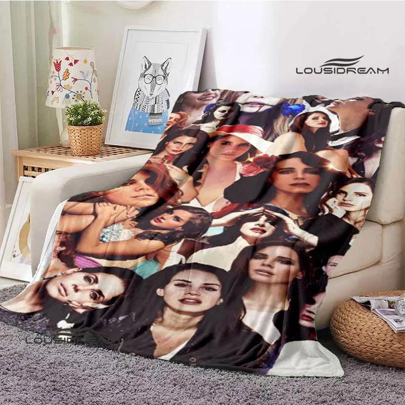 Lana Del Rey Retro Printing blanket Children's Warm Flange Home travel bed linings Birthday Gift