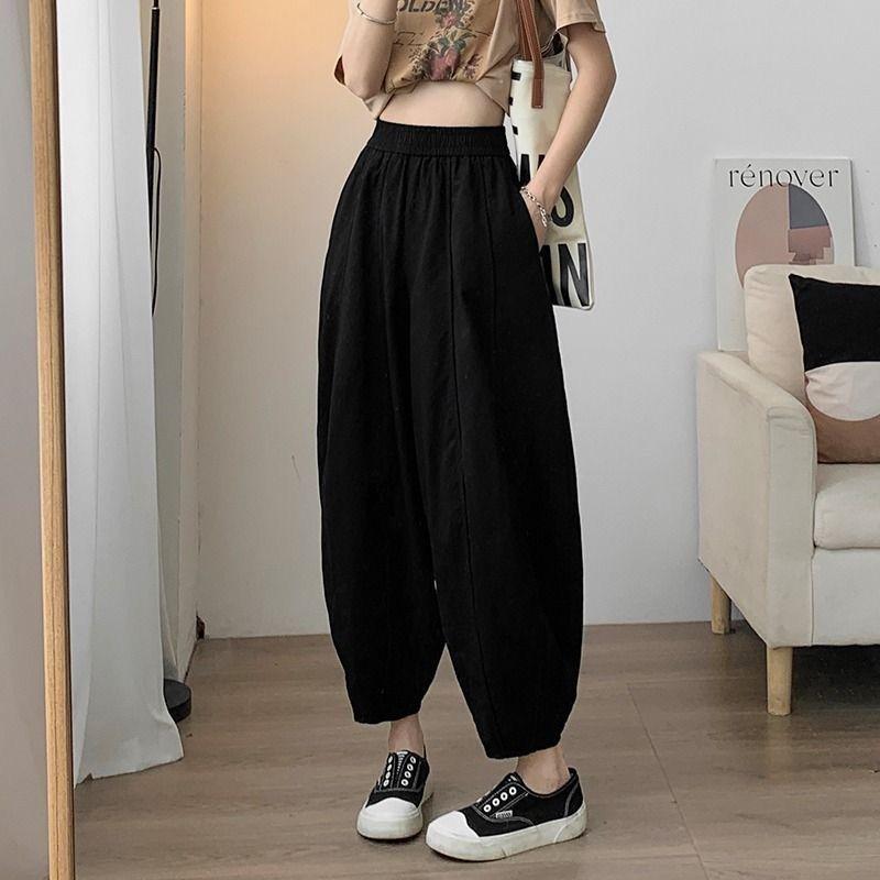 

Женские летние утягивающие брюки-фонарики гаремы | Свободные повседневные брюки с высокой талией XL