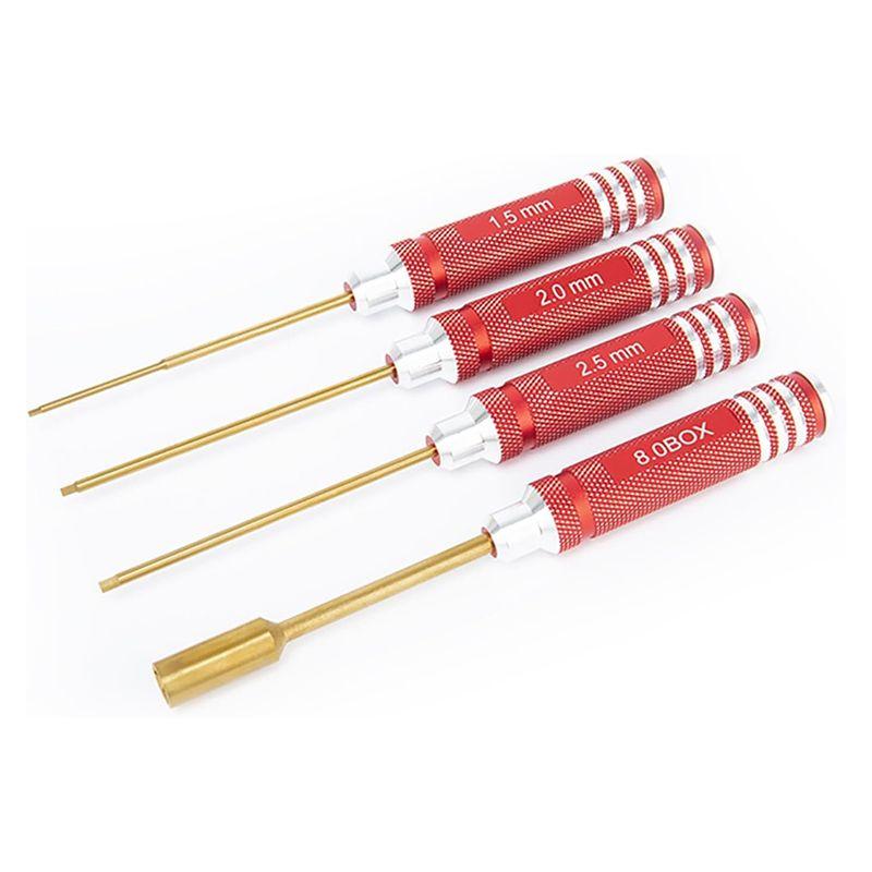 Aug. RC FPV Tool Kit Mini Ratchet Socket Prop Car Repair Frame Model 9 Pieces Crossing Aircraft Model Repair Tool Set