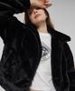Awesome Studio Women'S Mink Fur High-Neck Jumper Black