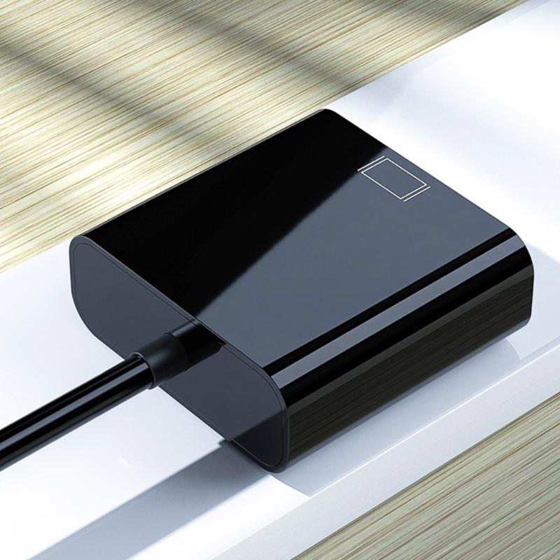 VGA-Adapter, Vergoldeter Anschluss, Schnelle Übertragung, Hohe Auflösung Für Desktop, Laptop, HDTV, Video-Unterstützung