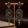 Vintage European and American Aristocratic Heavy Industry Horse Head Jewelry Sets Necklace Earrings Retro Unique Accessories