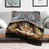 Box Turtle Throw Blanket Lightweight Cozy Blanket for Bed Sofa