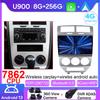 Car Radio Android 14 For Dodge Caliber 2007 - 2010 GPS Navigation Video Auto Stereo Multimedia Player Screen No 2din 4G Wifi DVD