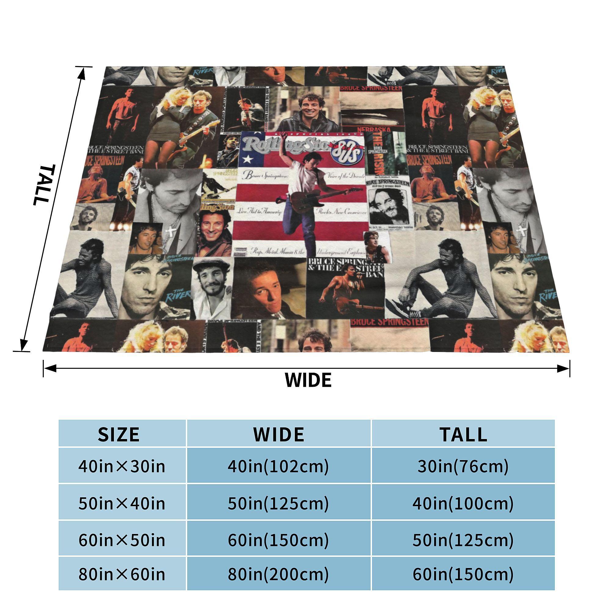 2024 Tour Bruce The E Street Band Springsteen Thunder Road Blankets Coral Fleece Plush Soft Throw Blankets for Bed Outdoor Quilt 100x150cm