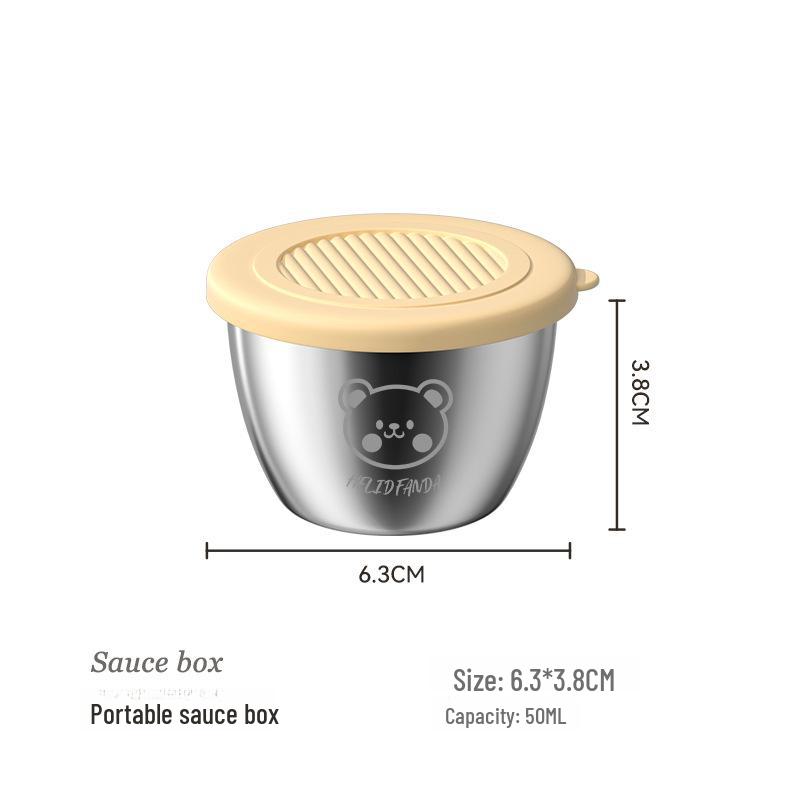 304 Stainless Steel Mini Dipping Sauce Bowl - Korean Style for Soy Sauce, Vinegar, Ketchup, and BBQ