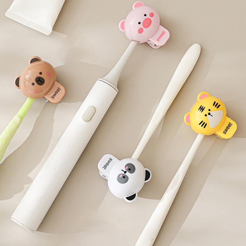 1/2/4Pcs Animals Toothbrush Head Cover Clips Capibara Portable Electric Toothbrush Dustproof Head Protector Cap Household Travel