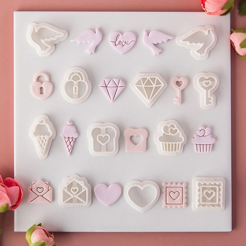 Heart Clay Cutters Clay Jewelry Cutters Valentine's Day Clay Earring Cutters DIY Earrings Accessories for Jewelry Making