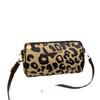 Novel and Fashionable Retro Leopard Print Cylinder Bag New Trendy Shoulder Zipper Messenger Women's Bag
