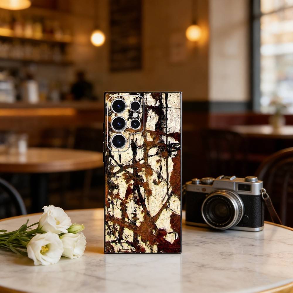 R-Retro Industrial Style Rusty Phone Case For Samsung S25,S24,S23,S22,S21,S20,Plus,Fe,Lite,Others Black Cover
