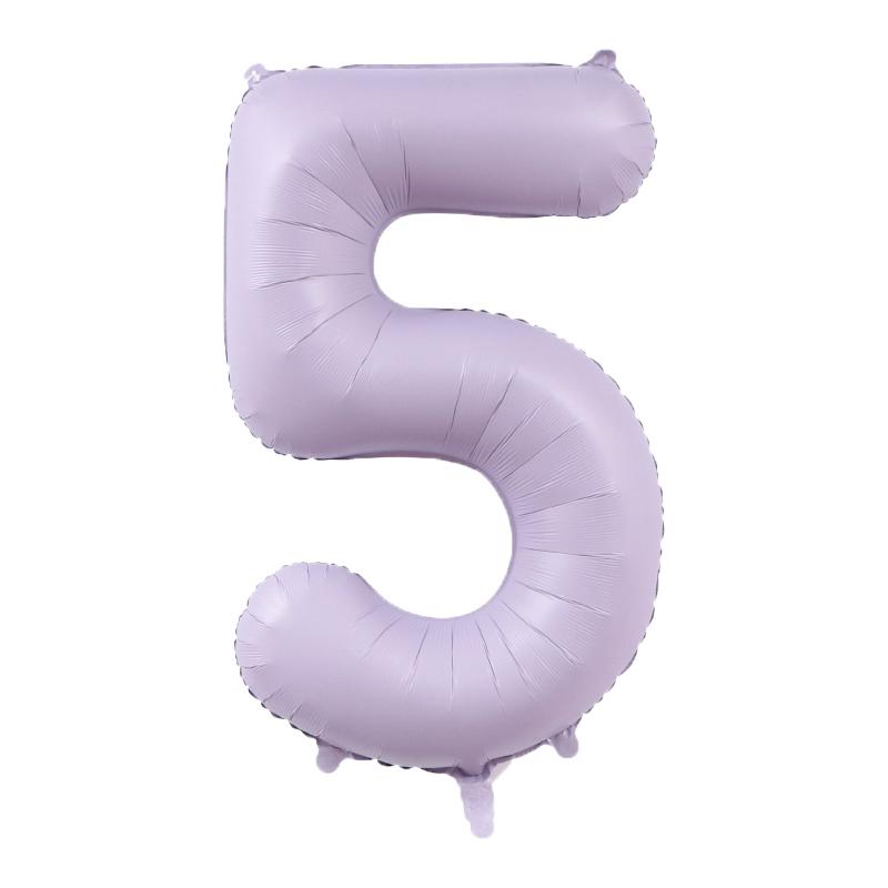 1Pcs Light Purple 40inch Number Balloon Set Large Colorful Cream Number Foil Balloon Baby Shower Birthday Party Christmas Deco