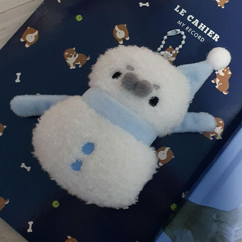 Cute seal snowman animal doll keychain