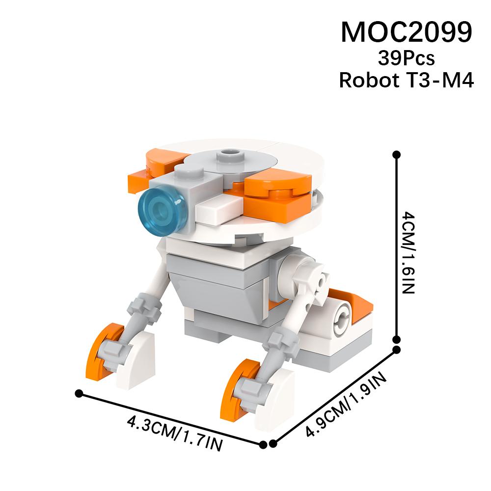 MOOXI Space Wars Series Robot Model MOC Brick DIY Diorama Adult Children Toys Building Block Set Montessori Gift Room Decoration