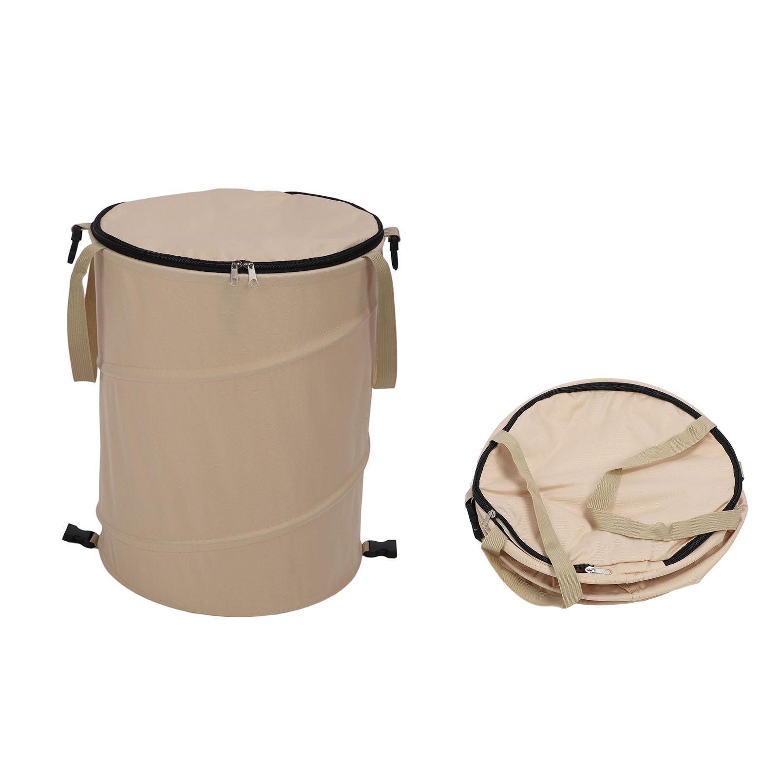 Camping Trash Can Large Capacity Portable Multifunctional 600D Oxford Cloth   Up Utility Container with Lid