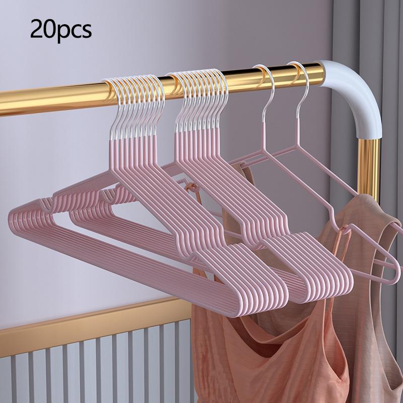 Non-Slip Coated Metal Suit Coat Hangers Heavy Duty Clothes Hangers Metal Shirt Jacket Hanger with Round Notches for Dress