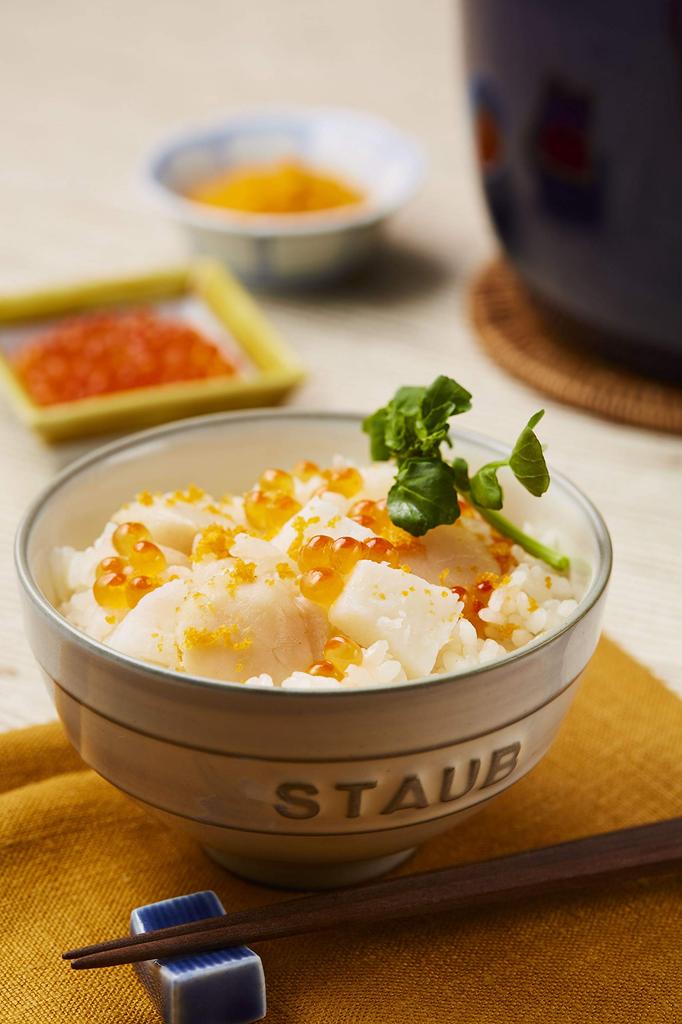 Staub Le Chawan KOHIKI White Large Rice Made in Japan Japanese Le Chawan Bowl, [Official Product] 40508-547