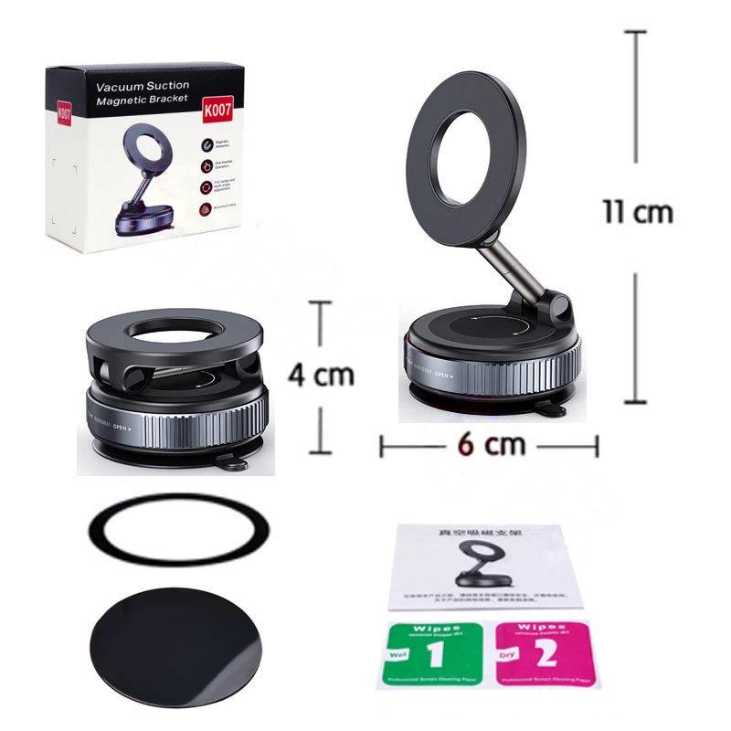 

K007 Magnetic Car Phone Holder with Suction Cup and Nano-adhesive for Navigation Color Box Packaging