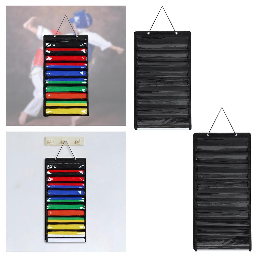 Martial Arts Belt Display Collection Karate Belt Display Rack Belt Storage Wall Hanging for Judo Boxing Mma Taekwondo Muay Thai