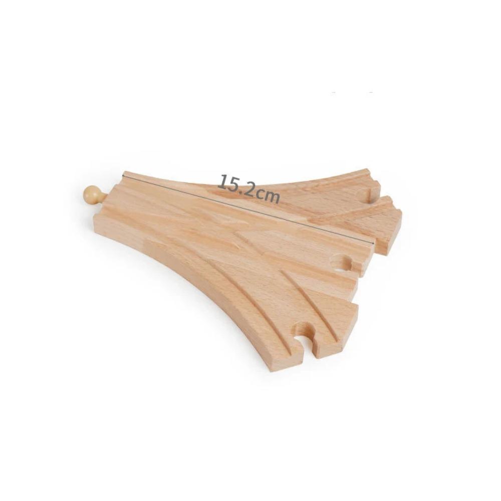 New Wooden Train Track Adapter Rail Building Block Connector Compatible All Brand Wood Railway Wooden Train Track Accessories