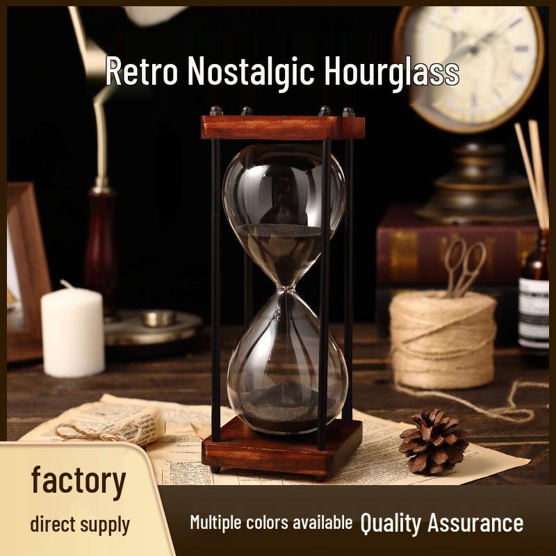 Vintage Sanduhr - 30 & 60 Min Optionen, Exquisites Fallschutzdesign, Fließende Sandflasche