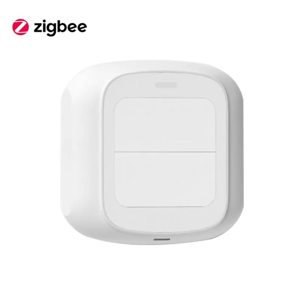 

New Tuya ZigBee/WiFi 2 Gang Wireless 6 Scene Switch Push Button Controller Battery Powered Automation Scenario for Tuya Devices