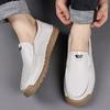 Modische Frühling-Herbst Britische Leder-Slipper für Herren Designer Weichsohlige Lässige Herren-Board-Schuhe Outdoor Leder Fahrschuhe Männlich