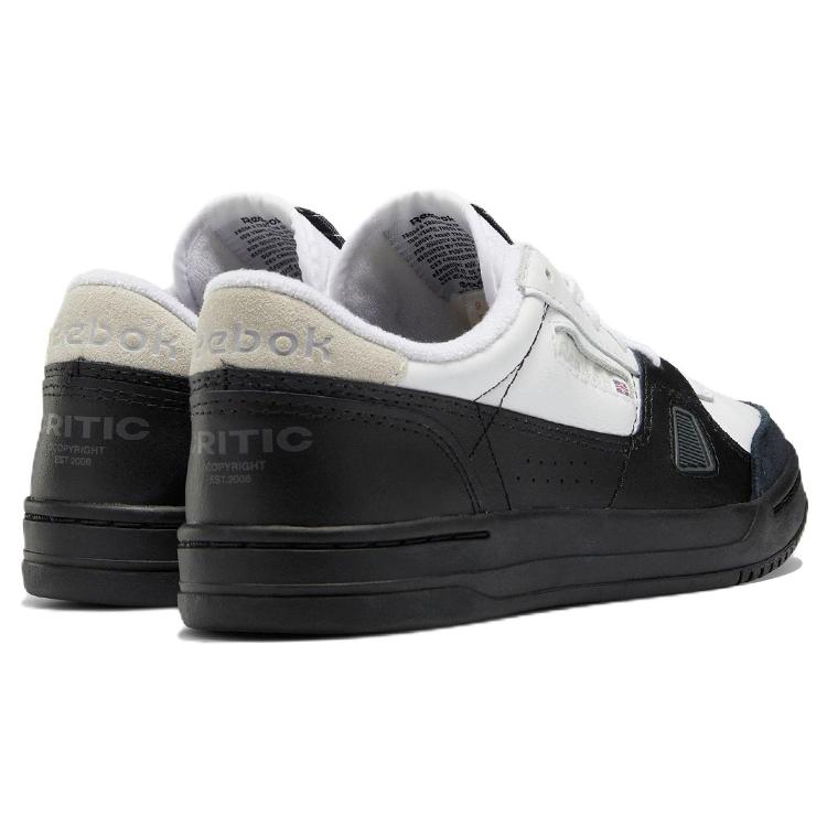 Reebok Lt Court Cozy Wear resistant Skateboarding Shoes Unisex White Black HP5361