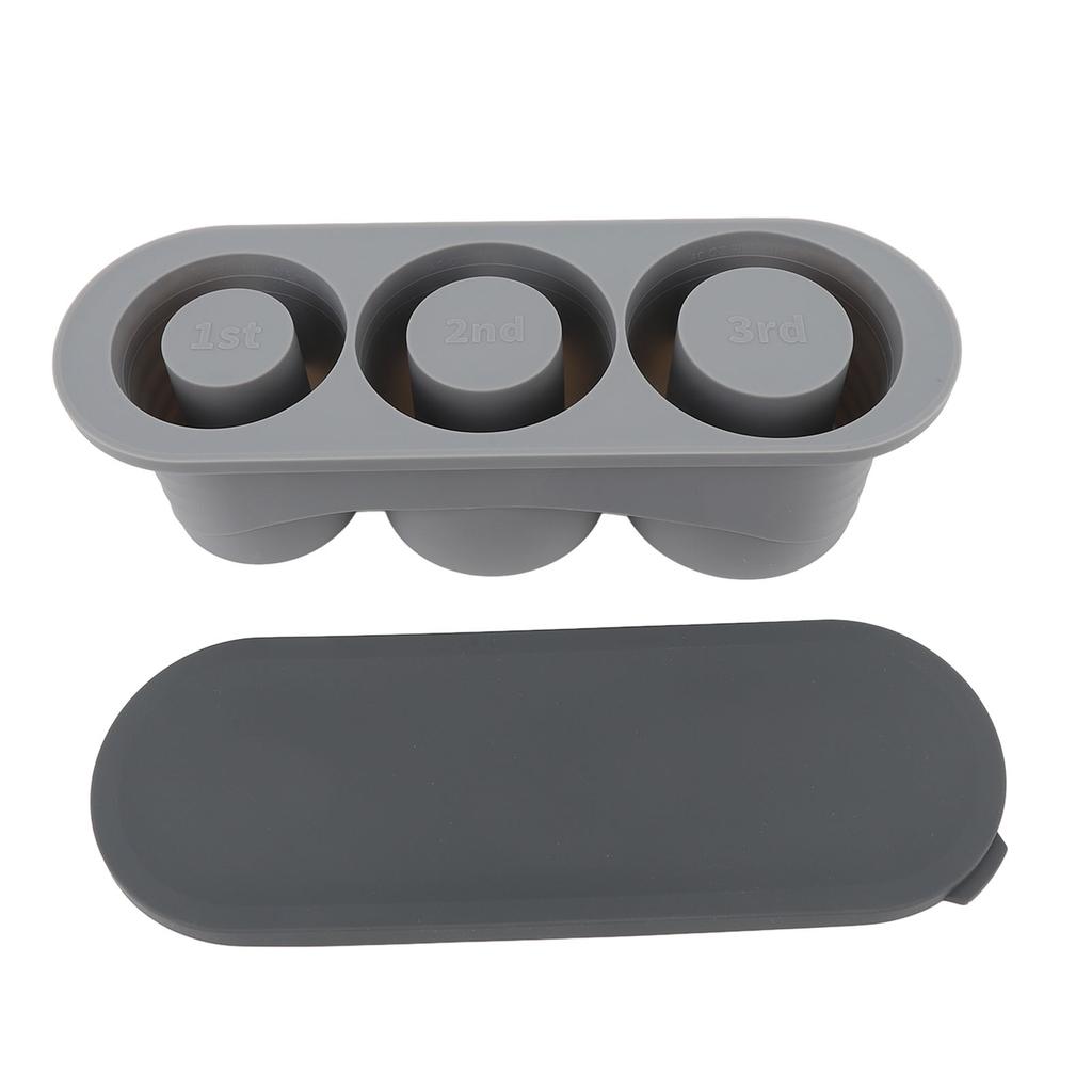Hollow Cylinder Ice Cube Tray Quick Release Silicone High Low Temperature Resistant with Lid 3 Hollow Cylinder Ice Cube
