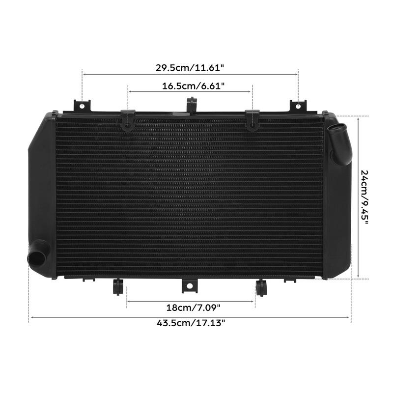 Motorcycle Radiator Cooler Cooling For Kawasaki Z750 2007-2010 Z1000 2007-2009 ZR800 2013-2015