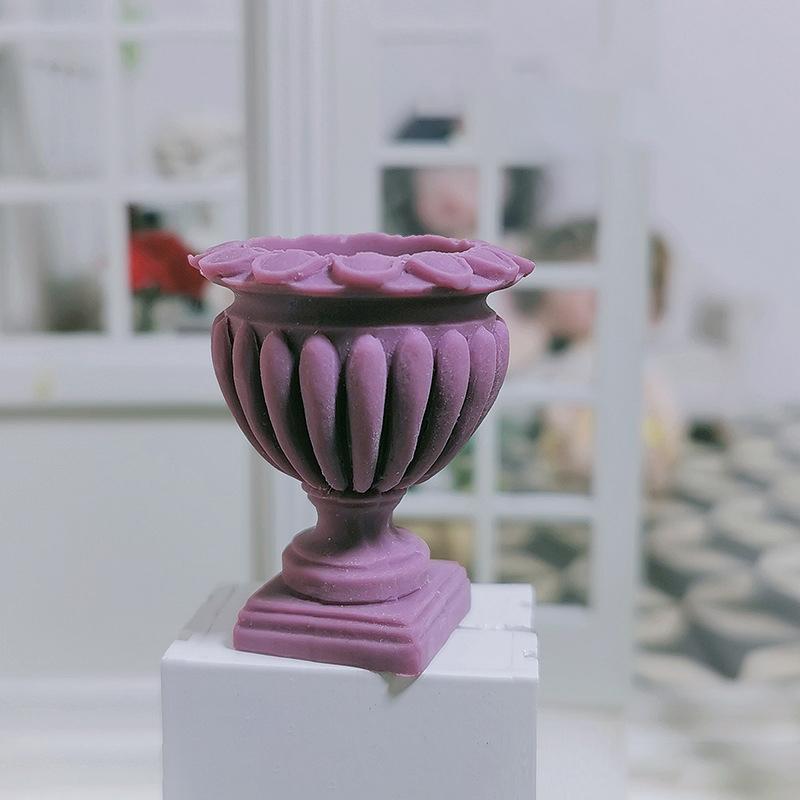 Scene Model Miniature Flower Column Model Toy Simulation Roman Column Flower Pot