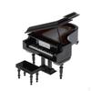 1/12 Dollhouse Music Room Black Furniture Instruments Wooden /Stool
