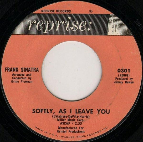 

7inch Record FRANK SINATRA - Softly, As I Leave You / Then Sudde 0301 Reprise Records 1964 US Pop Used