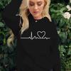 Womens Winter Hooded Long Sleeve Sweatshirt Loose Fit Unisex Casual Pullover With Kangaroo Pocket
