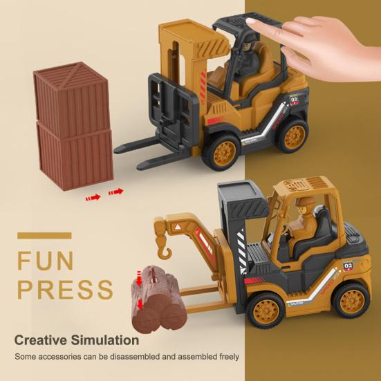 

Детский набор игрушек Yousheng для разборки, инерционный инженерный грузовик с краном, вилочный погрузчик, интерактивная строительная игрушка