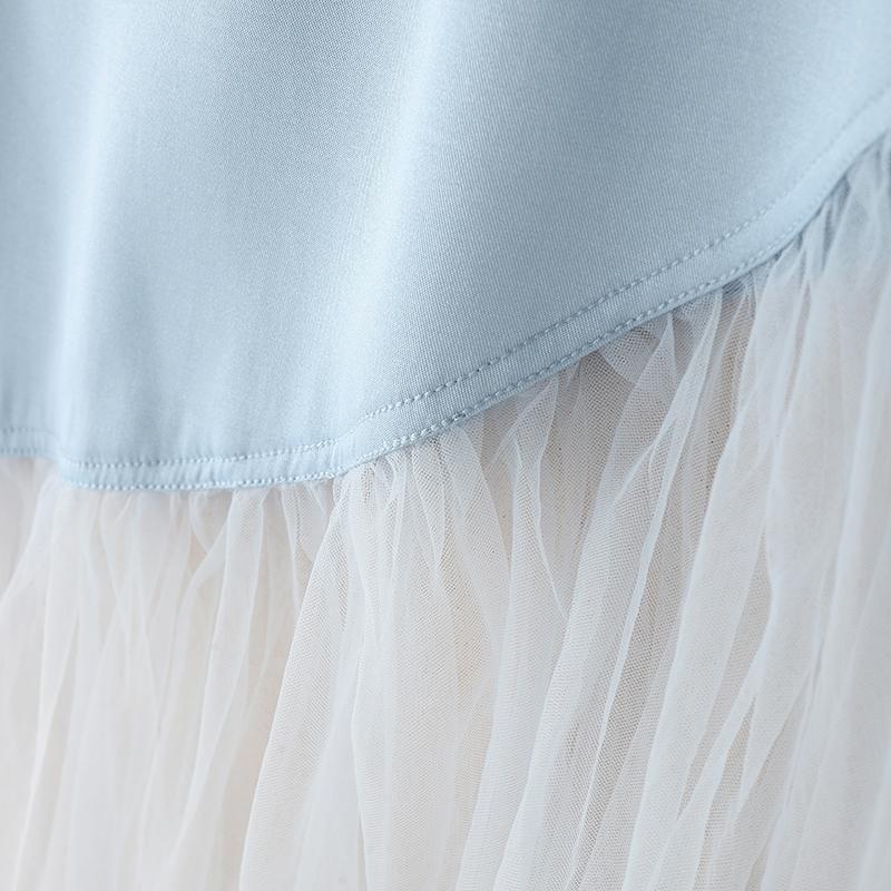 ZANZEA Women Casual Mesh Splice Elegant Midi Skirts