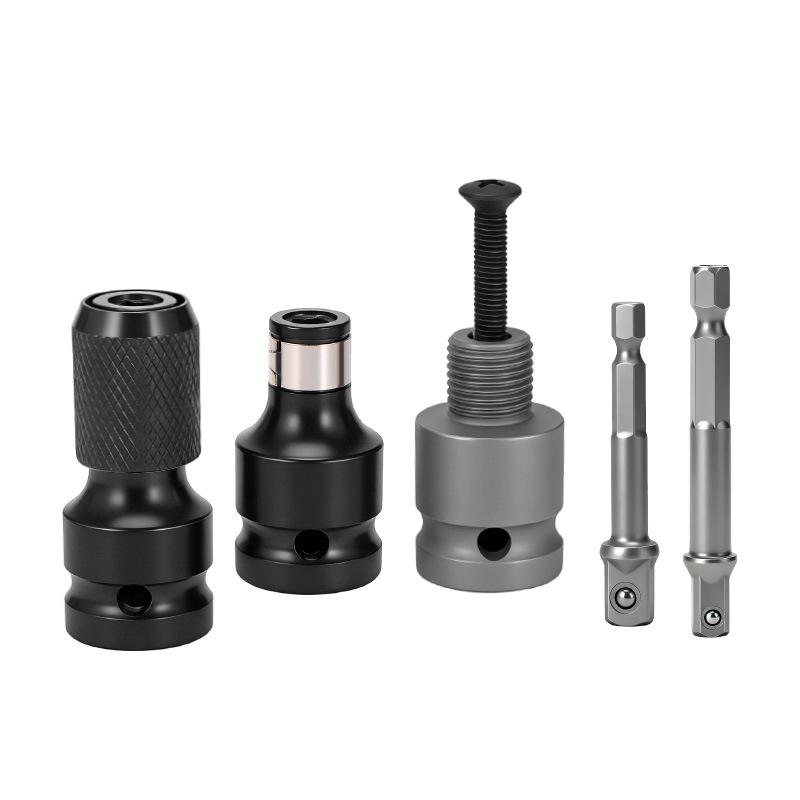 Electric Drill Bit Adapter: 1/2 to 1/4" Telescopic Wrench Extension Bar
