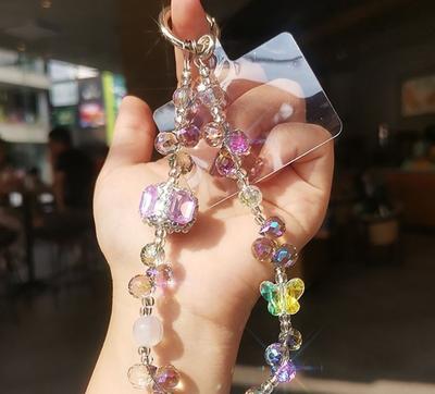 Short Phone Lanyard High-end Light Luxury Bracelet Exquisite Handcrafted Beaded Pendant Ins Women's Hand-held Wrist Pendant
