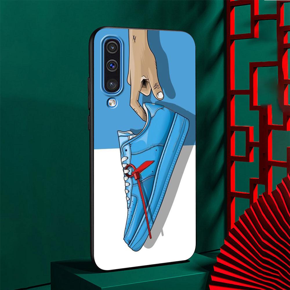 Pouzdro na boty Sneakers pro Samsung Galaxy A50 A50s A40 A20e A20 A30 A30s A70 A70s A10 A10s A20s A11 A21 A42 Černý kryt na telefon