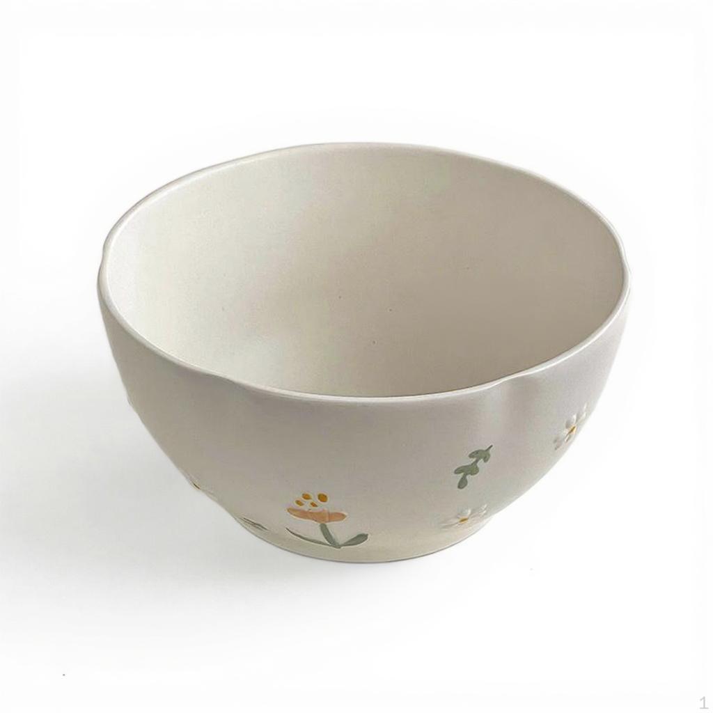 Flower Ceramic Plate, Appetizer Dessert Cute Tableware, Multifunctional Soup Spoon