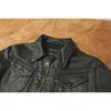 Chinese Size Vintage Olive Green Genuine Cowhide Men Leather Jacket Autumn Turn Down Collar Real Leather Coat