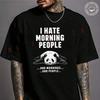 Men T Shirt Casual I Hate Morning People Design Motorcycle T-shirt Graphic Cotton Motorbike Bik